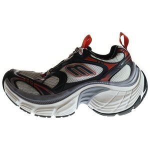 Balenciaga 10XL Mesh Chunky Sole Low Cut Shoes Sneakers Gray Red 792779